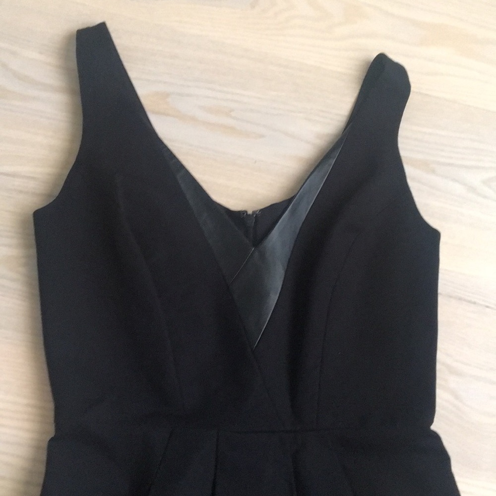 Rebecca Minkoff NWOT Sz-0 Blk Eli Leather TrimLBD - Picture 7 of 12